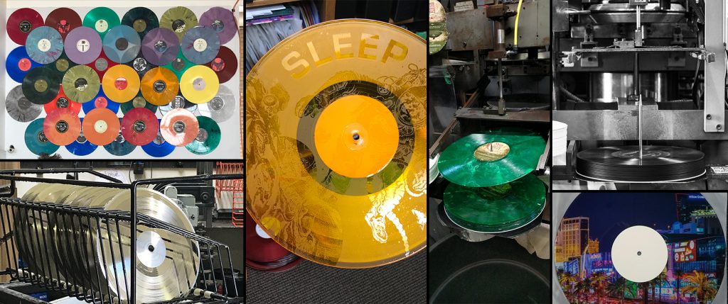Colored Vinyl Record Collage